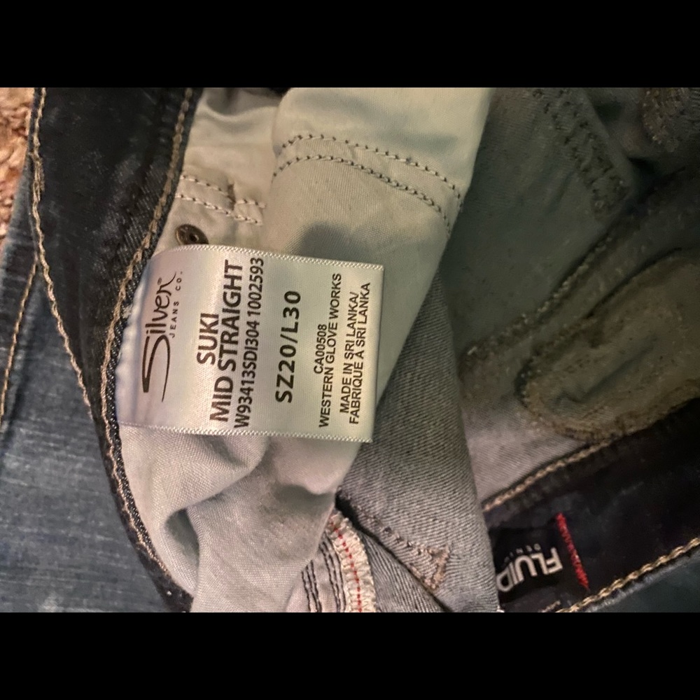 Silver plus size jeans